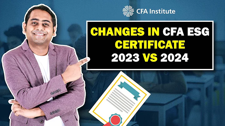 Changes in CFA ESG Certificate 2023 vs 2024 | Fintelligents | Ganesh Nayak