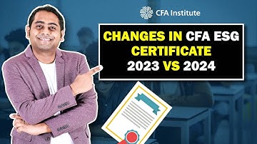 Changes in CFA ESG Certificate 2023 vs 2024 | Fintelligents | Ganesh Nayak