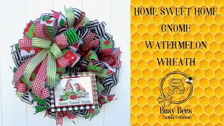Home Sweet Home Gnome Watermelon Wreath