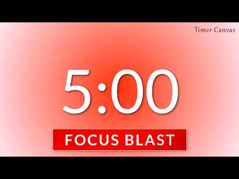 5 Minute Red Aura Timer | Deep Focus & Study Break Reset
