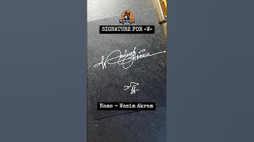 Wasim Akram | How to Create a SIMPLE Name Signature Idea for Letter W | sbtellme #signature #shorts