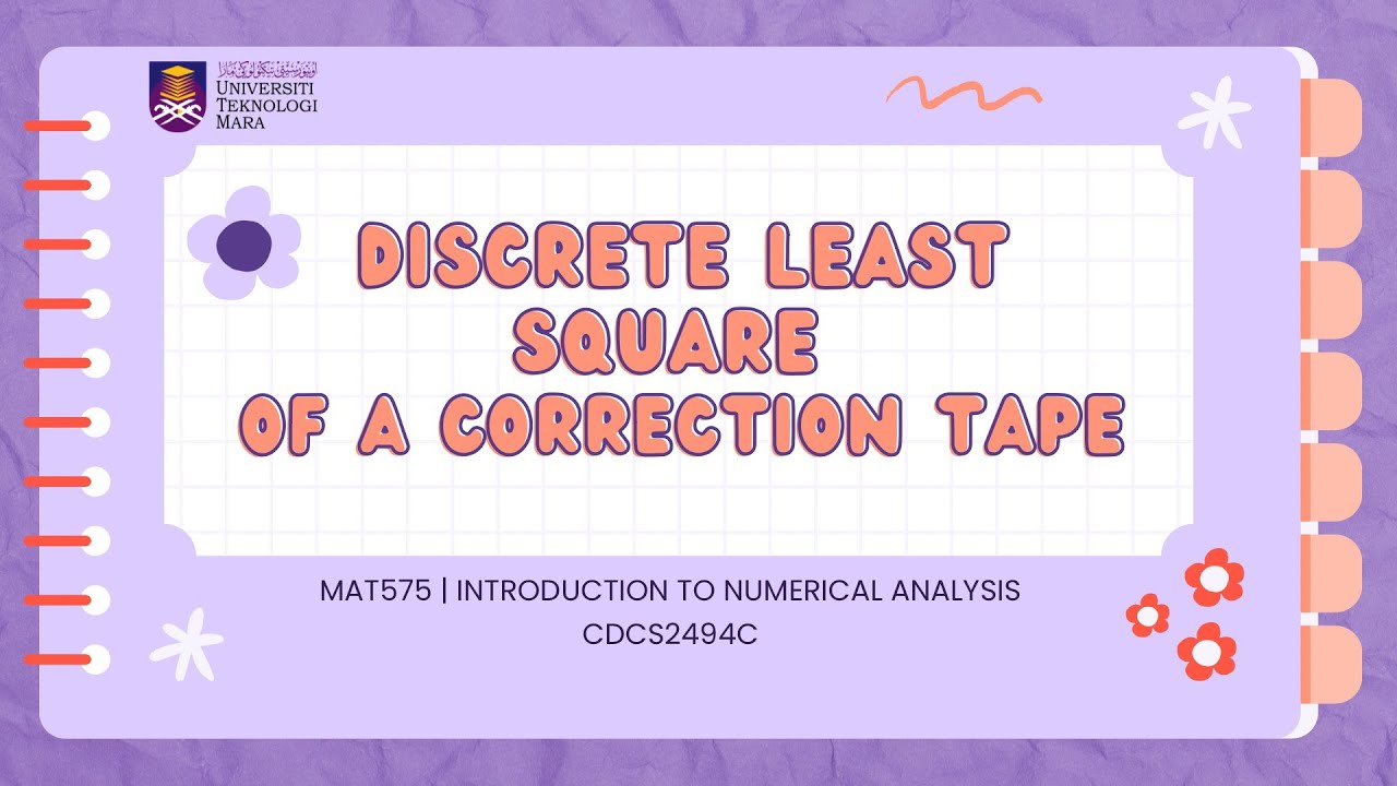 MAT575 - DISCRETE LEAST SQUARE METHOD 🤔 - YouTube