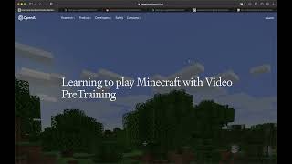 #minerl #vpt Learning to play Minecraft with Video PreTraining (VPT) - Part 2