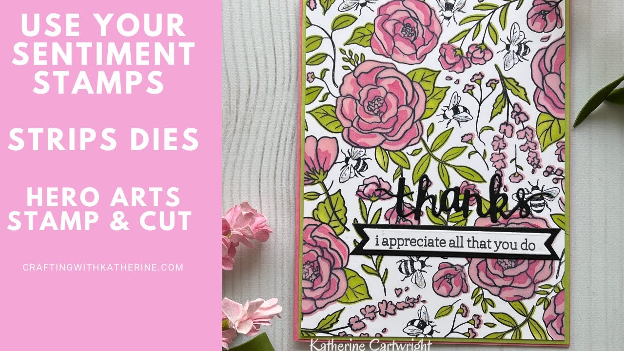 Use those sentiment stamps with this die set! Stamps of Life dies Hero