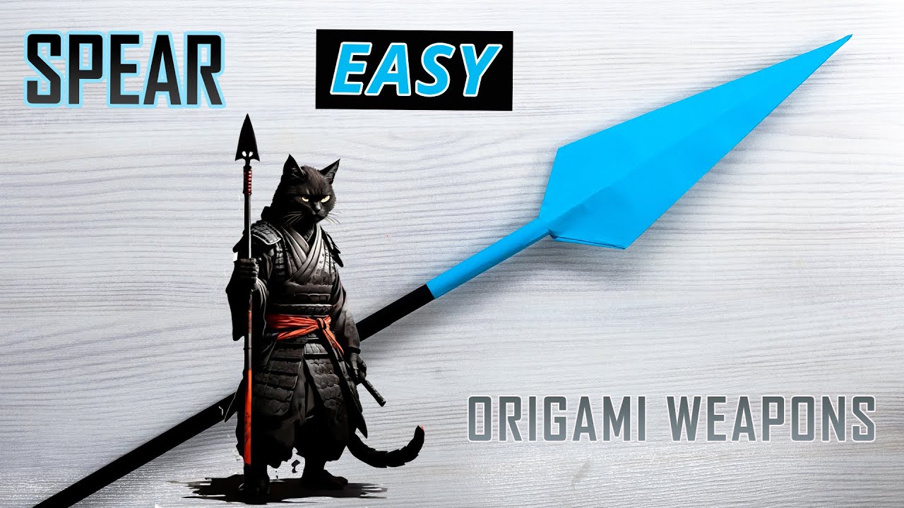 Сделайте реалистичное копье из бумаги за 7 минут — Поделки оригами