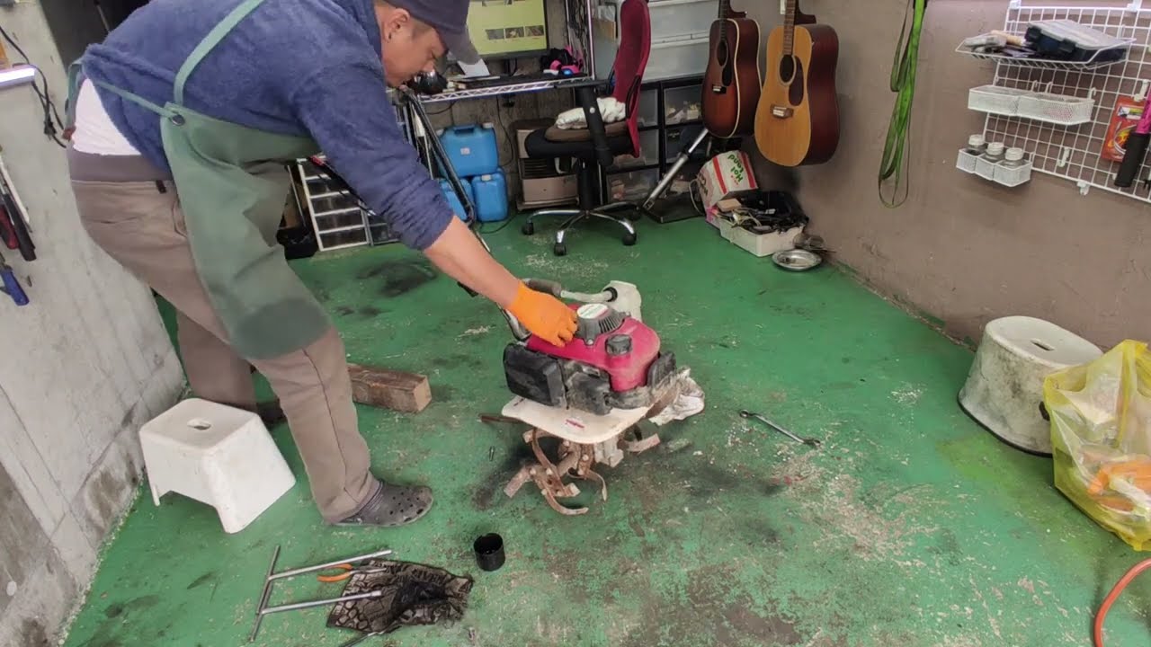 No. 106 FG201H Honda 4-stroke tiller. Engine repair, carb overhaul 