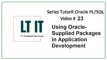 Oracle PL/SQL PU: Lesson 6 Using Oracle Supplied Packages