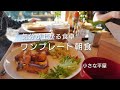 【日々の暮らし】小さな家｜ワンプレート朝ごはん｜北欧食器で朝食｜気分の上がる食卓｜昼食｜庭｜心地よい過ごし方｜平屋暮らし