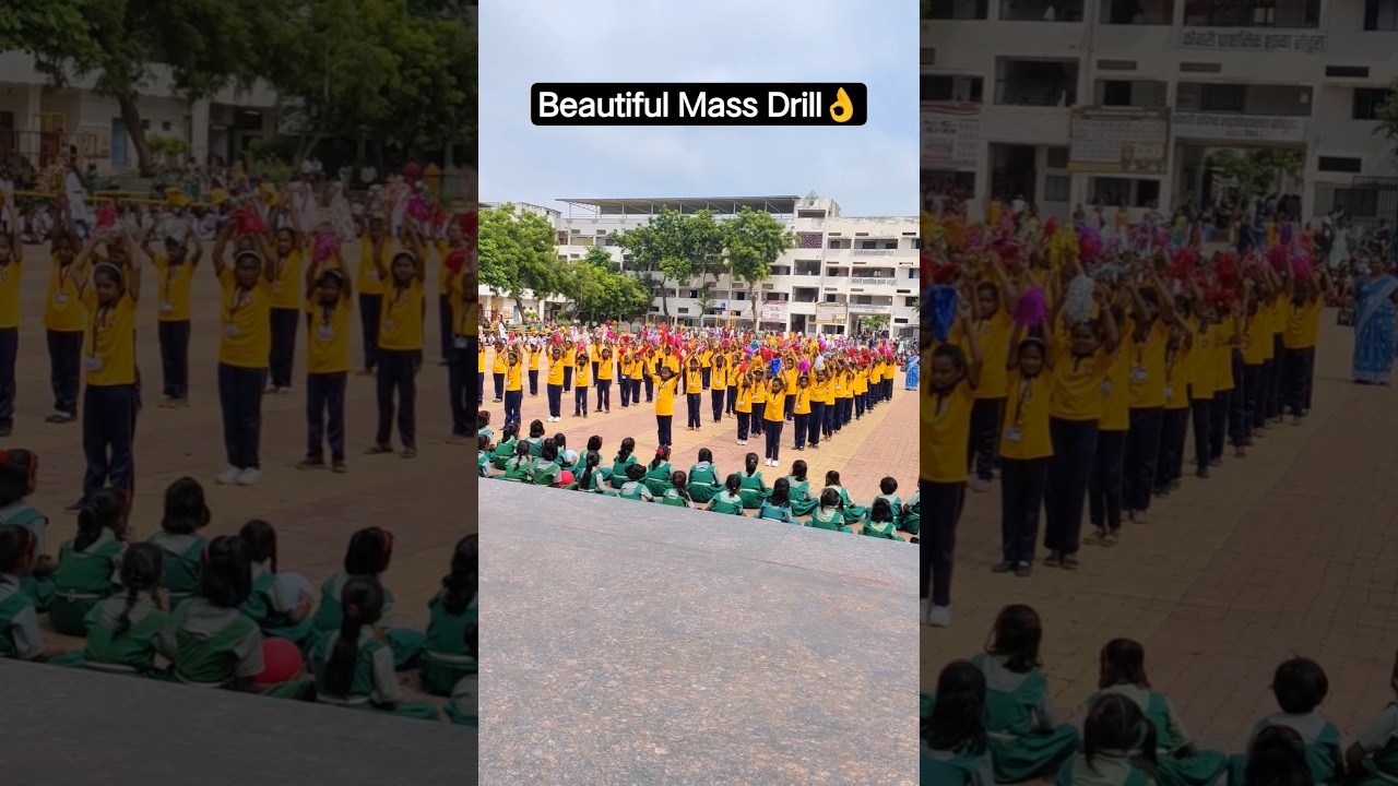 Beautiful mass drill👌🥰#music #trending #school #shorts #viral#navaratri #dance #drill #garba