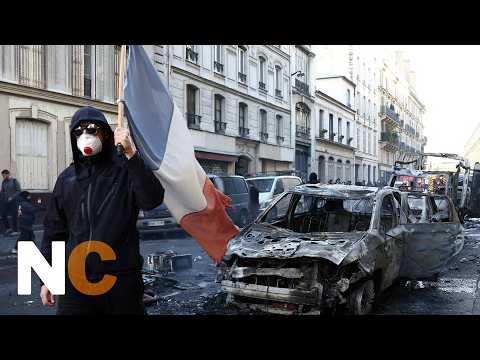 French Students, Workers & Unions Join Paris March Against Rising Costs & Fuel Prices | AC1Z