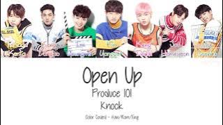 Produce 101 (Knock) [프로듀스101] - Open Up [열어줘] (Color Coded Lyrics | Han/Rom/Eng)