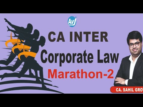 | CA Inter | Corporate Law |Marathon Revision Part 2 - YouTube