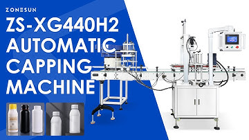 ZONESUN ZS-XG440H2 Servo Automatic Capping Machine for F Style Oil Bottles and Containers