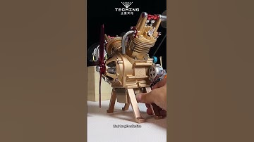 V2 Car Engine Assembly Kit Full Metal VTwin 2 Cylinder Engine Build Kit Gift for Collection (217pcs)