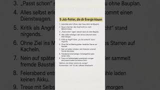 9 Job-Fehler, die dir täglich Energie klauen