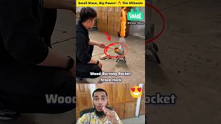Small Stove, Big Power! 🔥 The Ultimate Wood-Burning Rocket Stove Hack ​#RocketStove #shorts