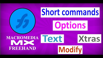 Macromedia Freehand mx l Options l Short Commands l Modify l Text l Xtras
