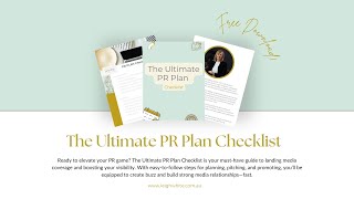 4 Step Ultimate PR Plan Checklist