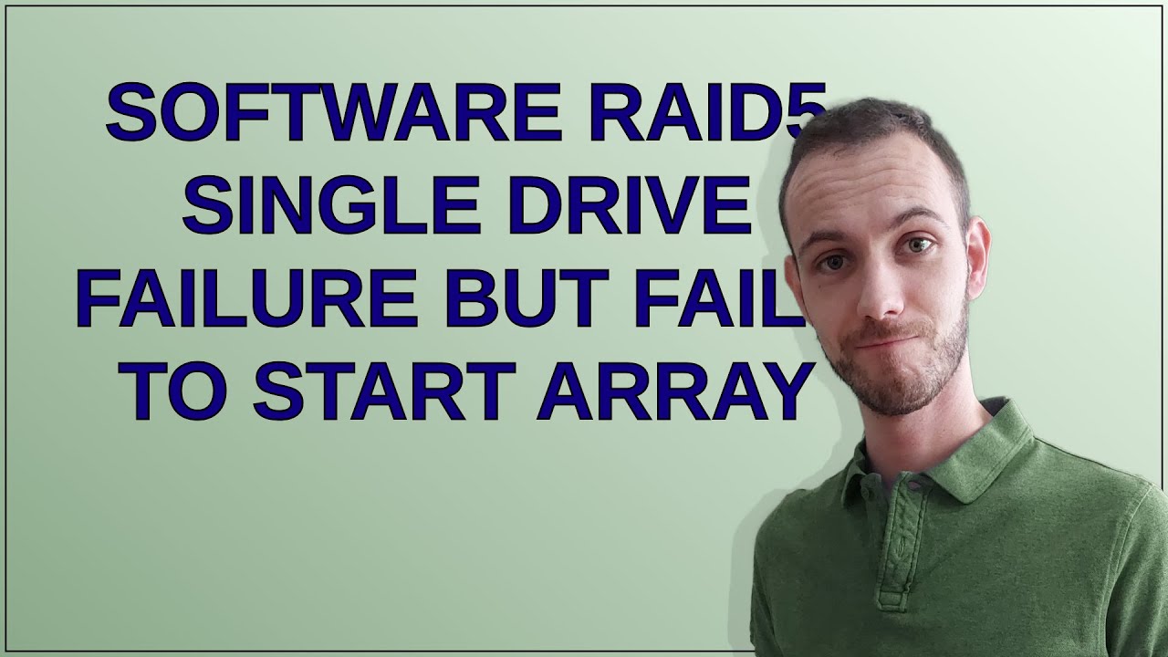 Software RAID5 single drive failure but fails to start array