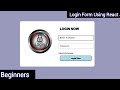 login page using react js || react js