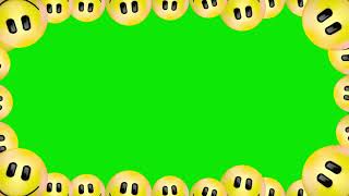 Emojis Around Border Frame Green Screen @GreenScreenWiki