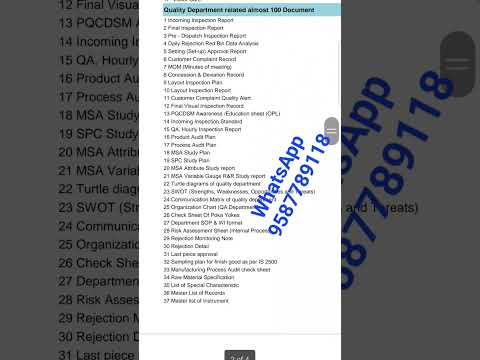 ISO 9001 &