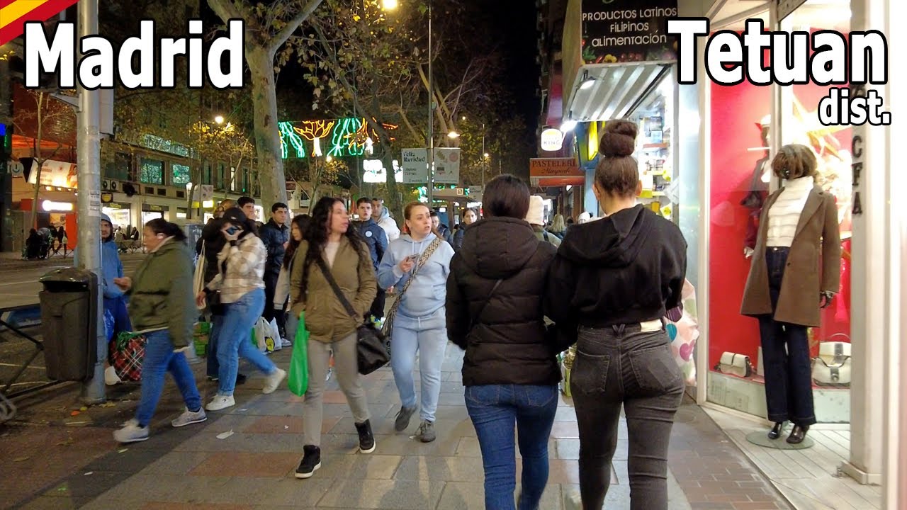 Madrid walks. Its most densely populated area and its largest market! Tetuan district 🚶‍♀️SPAIN 4K