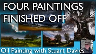 Four Paintings Finished Off And A Lot Of Chat- Oil Painting with Stuart Davies
