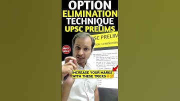 OPTION ELIMINATION TRICKS FOR UPSC PRELIMS #iasprelims #upscprelims