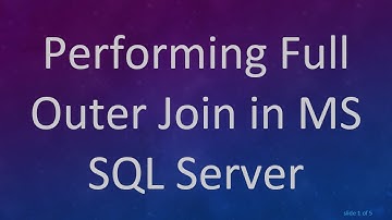 Performing Full Outer Join in MS SQL Server