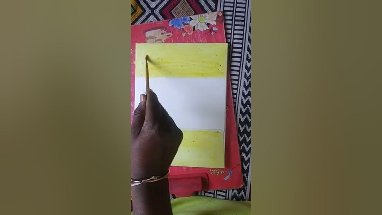 making greeting card with TURMERIC POWDER and DETERGENT SOLUTION 
