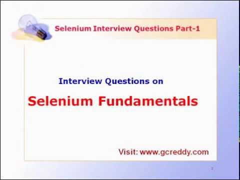 Selenium Interview Questions Part 1