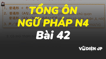 Tổng ôn ngữ pháp N4 bài 42
