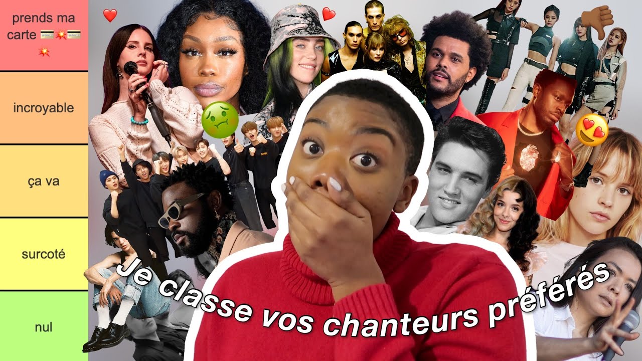 Je classe vos chanteurs préférés (je suis désolée d’avance… 🙊🙊)