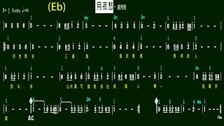 Video thumbnail of "3.月夜愁-鳳飛飛(Eb)K伴奏-(簡譜)"