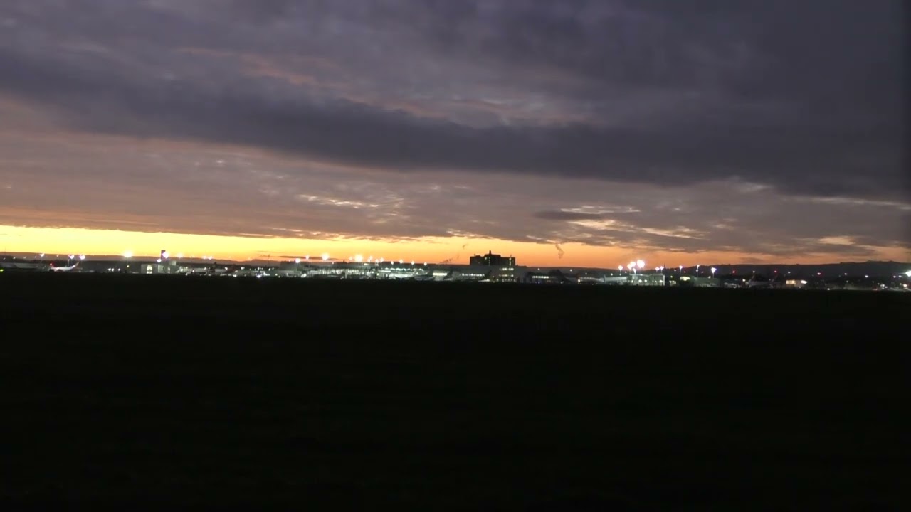 Glasgow Airport Sunrise Timelapse