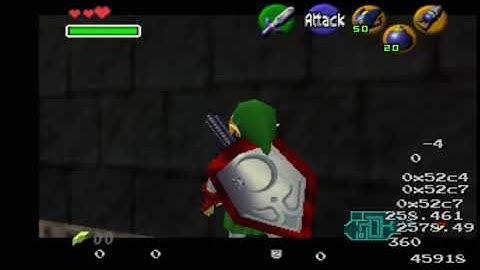 ledge clip, seam walk into shadow temple (without fire source) ocarina of time