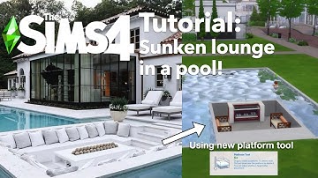 The Sims 4 | Tutorial | How to build sunken lounge in a Pool! using new platform tool |