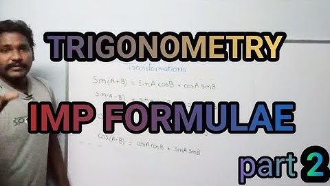 TRIGONOMETRY TRANSFORMATIONS COMPOUND ANGLES IMPORTANT FORMULAS | INTERMEDIATE CBSE PLUS 1 | INTEGRA