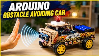 Arduino Obstacle Avoiding Robot Car Using Ultrasonic Sensor | Arduino UNO Project Bangla