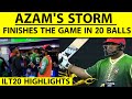 Ilt20 highlights azam khan smashes fastest 50another defeat for gulf giants i desert vipers vs gg
