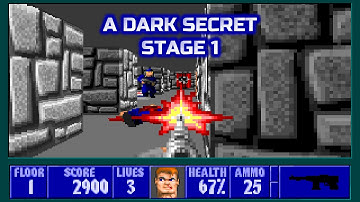 Old Games - Wolfenstein 3D / Episode 4 Stage 1 / PC Gameplay