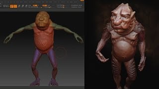 Making of The Water Creature pt 7 (Creating polygroups)