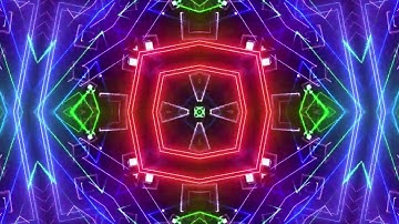 4K Neon Multicolored lines Background Animation 20