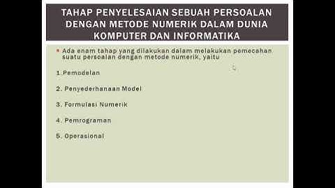IMPLEMENTASI METODE NUMERIK & FUNGSINYA DALAM DUNIA KOMPUTER DAN INFORMATIKA