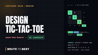 Information LeetCode #348: Design Tic-Tac-Toe, O(1) Win Check With Counters Guide