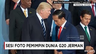 Wah! Trump Bisiki Jokowi Saat Sesi Foto Pemimpin Dunia G20 Jerman screenshot 2