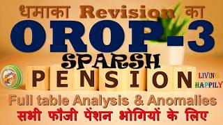 OROP-1, 7CPC, 2, 3 Summary Pension Rate &amp; Arrears Analysis, SPARSH Pension Updates...