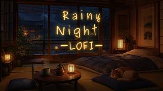 Rainy Night Room Lofi 🌧️ Cozy Sleep Beats for Deep Rest, Relaxing &amp; Sleeping