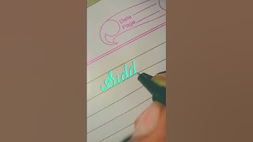 "Siddhi" beautiful name and neat and clean cursive handwriting #viralshortvideo